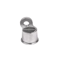 YardGard Silver Aluminum Chain Link Rail End Cap 1 pk