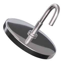 Magnet Source Handi-Hook 1.25 in. L X 2 in. W Silver Magnetic Hook 20 lb. pull 1 pc
