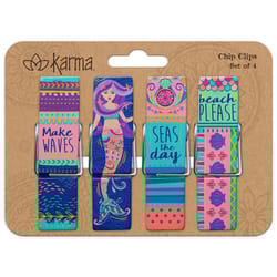 Karma Multicolored Wood Bag Clips