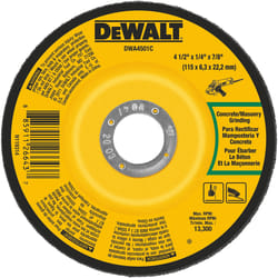 DeWalt 4-1/2 in. D X 7/8 in. X 1/4 in. thick Masonry Grinding Wheel 1 pc