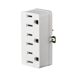 Leviton Grounded 3 outlets Outlet Adapter 1 pk