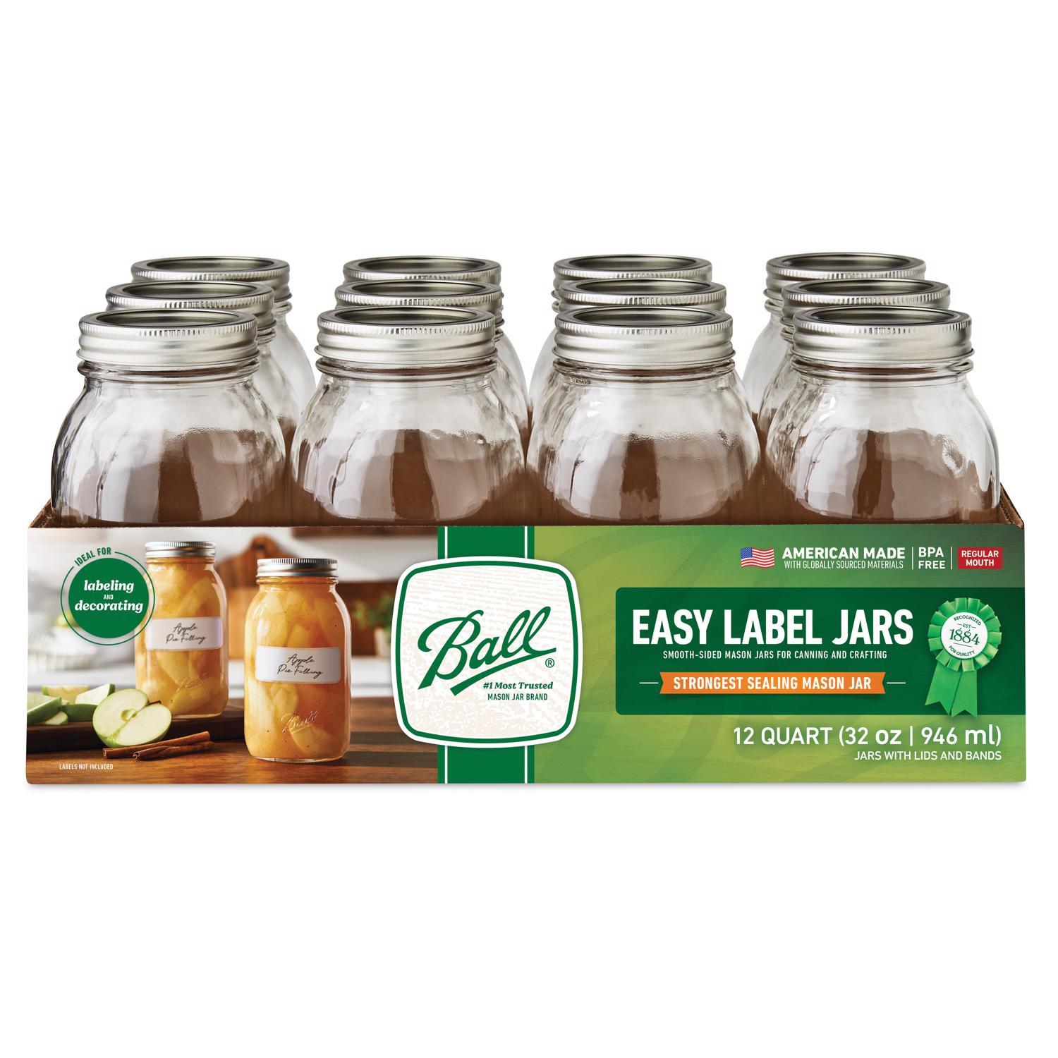 Ball Regular Mouth Mason Jar 32 oz 12 pk Mfr# 2223166 - Ace Hardware