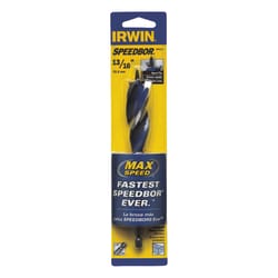 Irwin Speedbor 13/16 in. X 6 in. L Carbon Steel Wood Boring Bit Quick-Change Hex Shank 1 pc