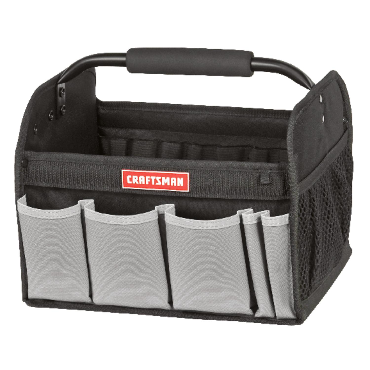 CRAFTSMAN 12 in. W X 10 in. H Ballistic Nylon Tool Tote 7 pocket