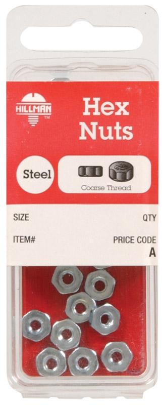 50pk 3/8-24 Hex Flange Nut – Non-Serrated – Zinc Plated