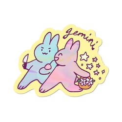 Apply Stickers Astrology, Zodiac, Gemini Sticker Blue, Pink, Yellow 1 pc
