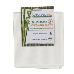 NatureZway Bamboo Cleaning Cloth 14 in. W X 12 in. L 2 pk