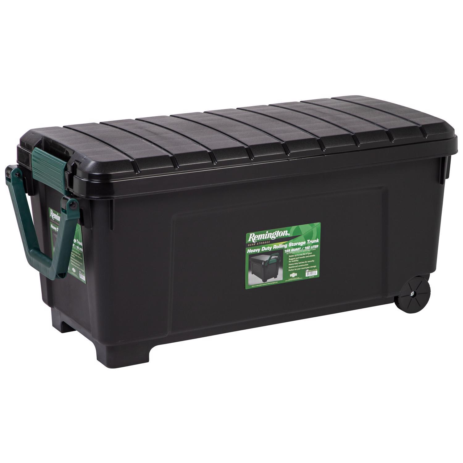 Remington Store-It-All 169 qt Black/Green Storage Box 19.7 in. H X