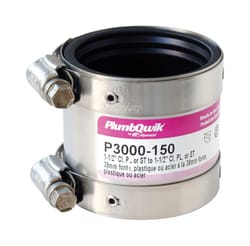 Fernco PlumbQwik Schedule 40 1-1/2 in. Hub X 1-1/2 in. D Hub PVC Coupling