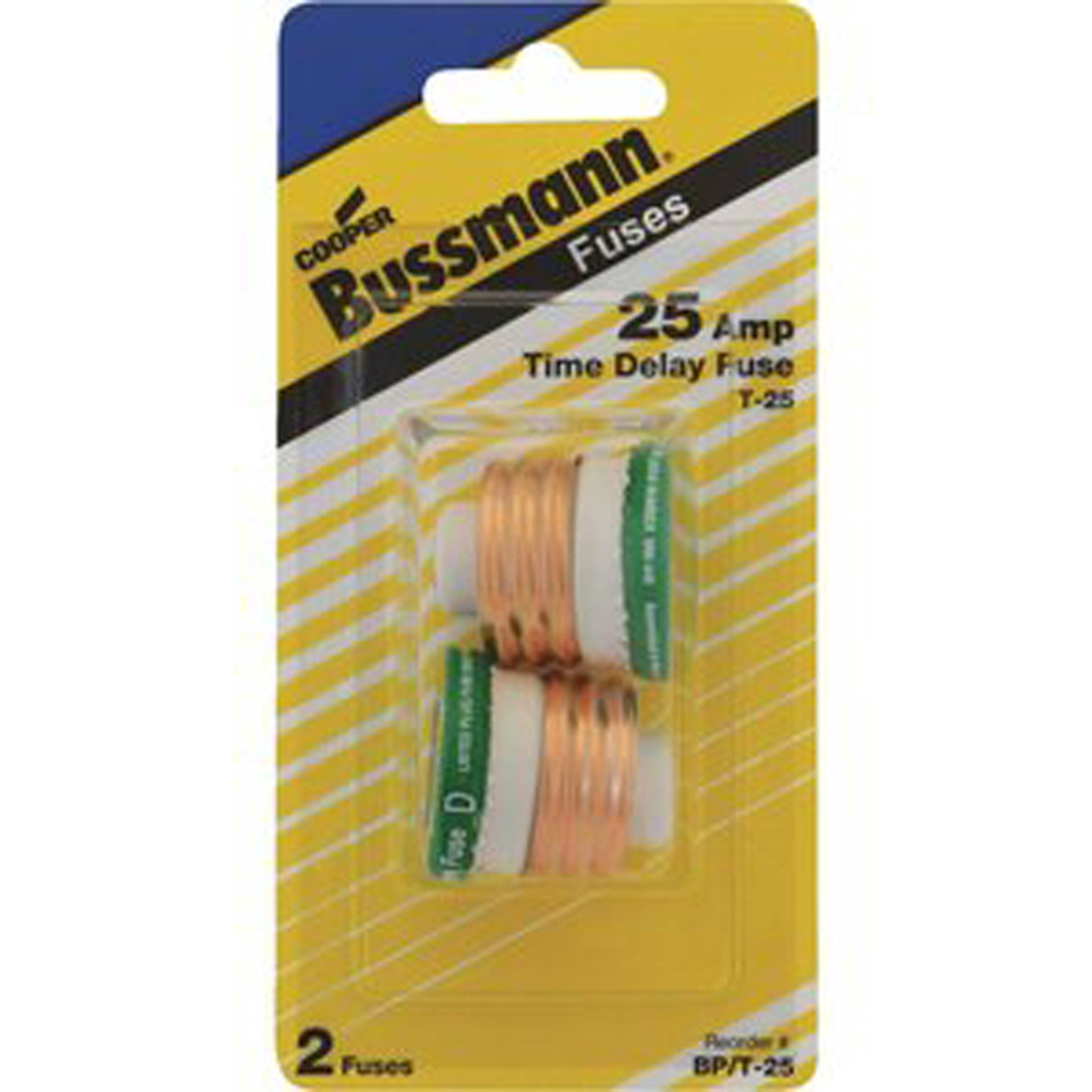 Bussmann Division 51122307 125V-25A Plug Fuse -  2 Count
