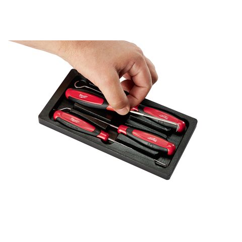 Milwaukee 4 in. Chrome Plated Steel Hook and Pick Set 4 pc Mfr# 48