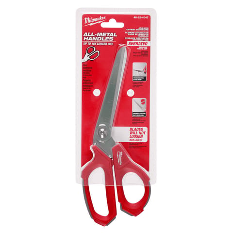 ☆アーム産業☆スエジャーカッター☆新品☆ Milwaukee 9.3 in. Iron Carbide Smooth Offset Jobsite Scissors 1 pc