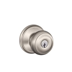 Schlage Georgian Satin Nickel Entry Lockset 1-3/4 in.