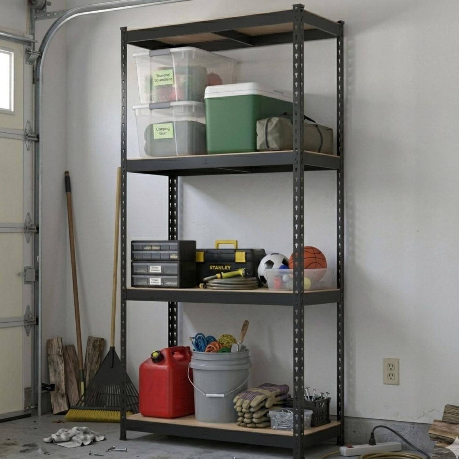 Ar Shelving 60 in. H X 12 in. W X 30 in. D Steel 4-Tier Shelving