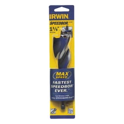 Irwin Speedbor 1-3/8 in. X 6 in. L Carbon Steel Wood Boring Bit Quick-Change Hex Shank 1 pc