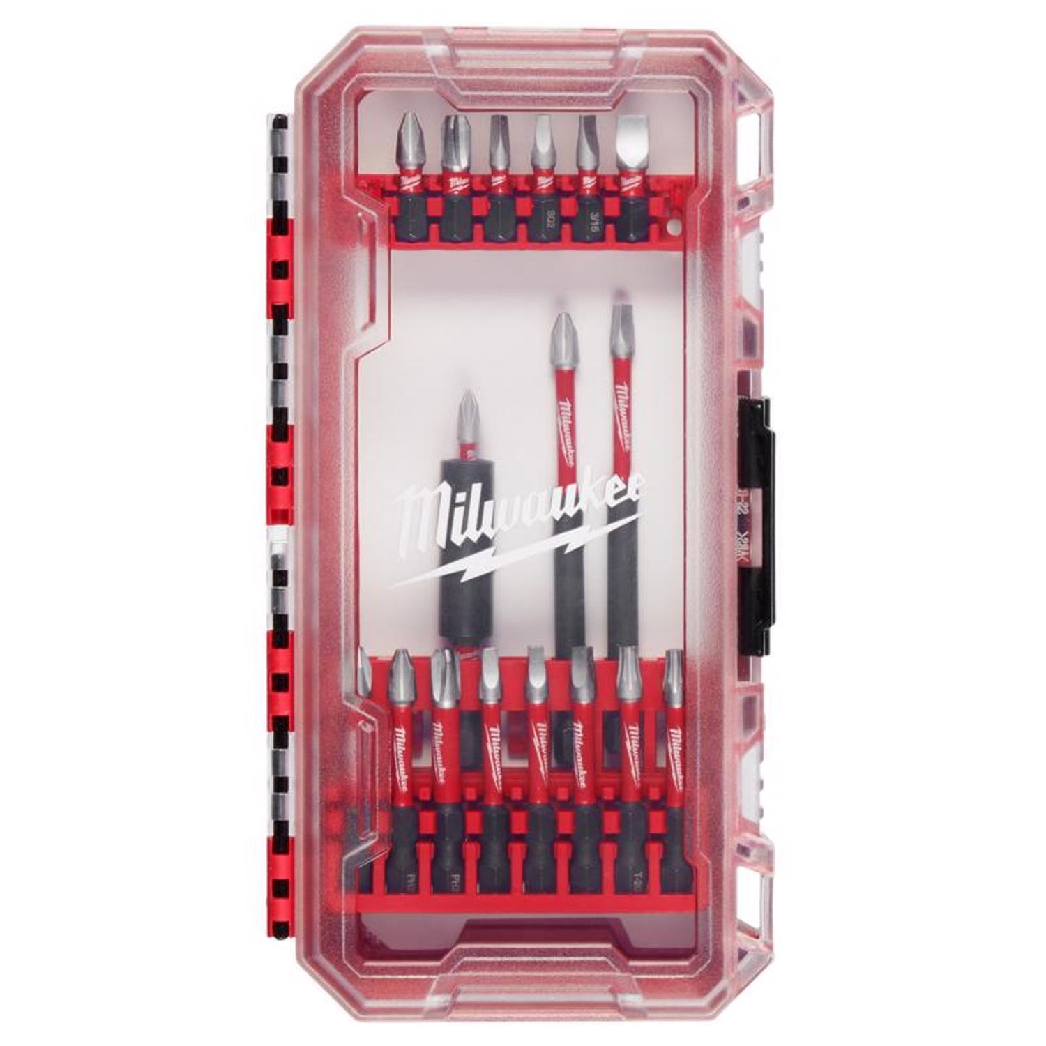 Milwaukee Shockwave Assorted 1/4 in. hex Impact Driver Bit Set 18
