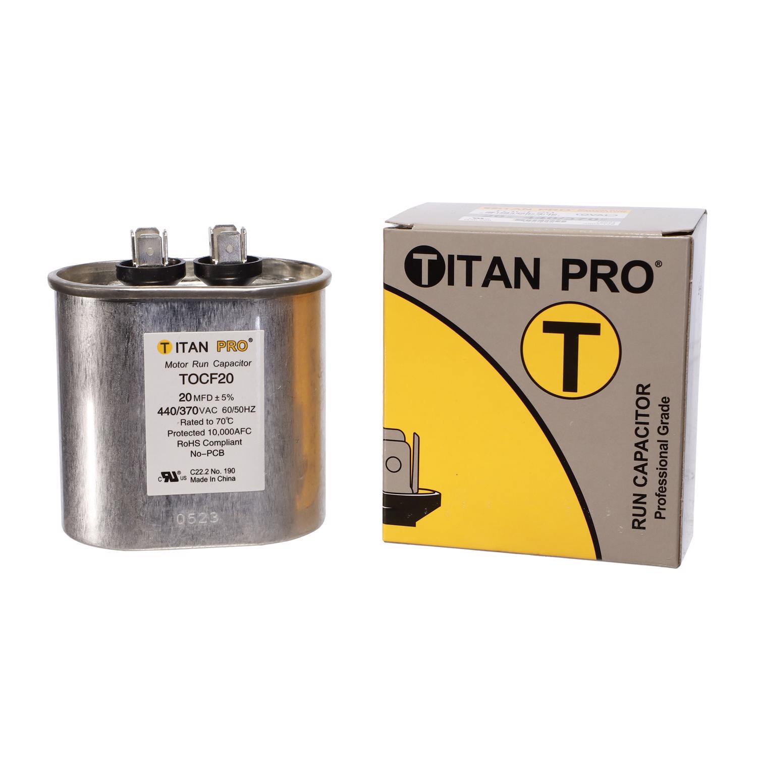 Titanpro Toc60 Hvac Oval Motor Run Capacitor. 60 Mfd/uf Spp | Meses sin