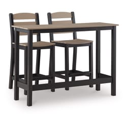 Signature Design by Ashley Moondance 3 pc Black Resin Contemporary Bar Set