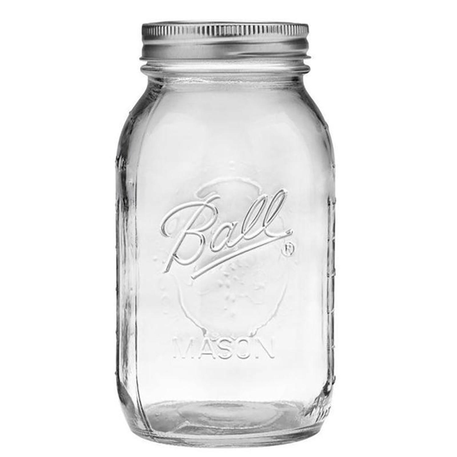 Ball Regular Mouth Mason Jar 32 oz 12 pk Mfr# 62000 - Ace Hardware