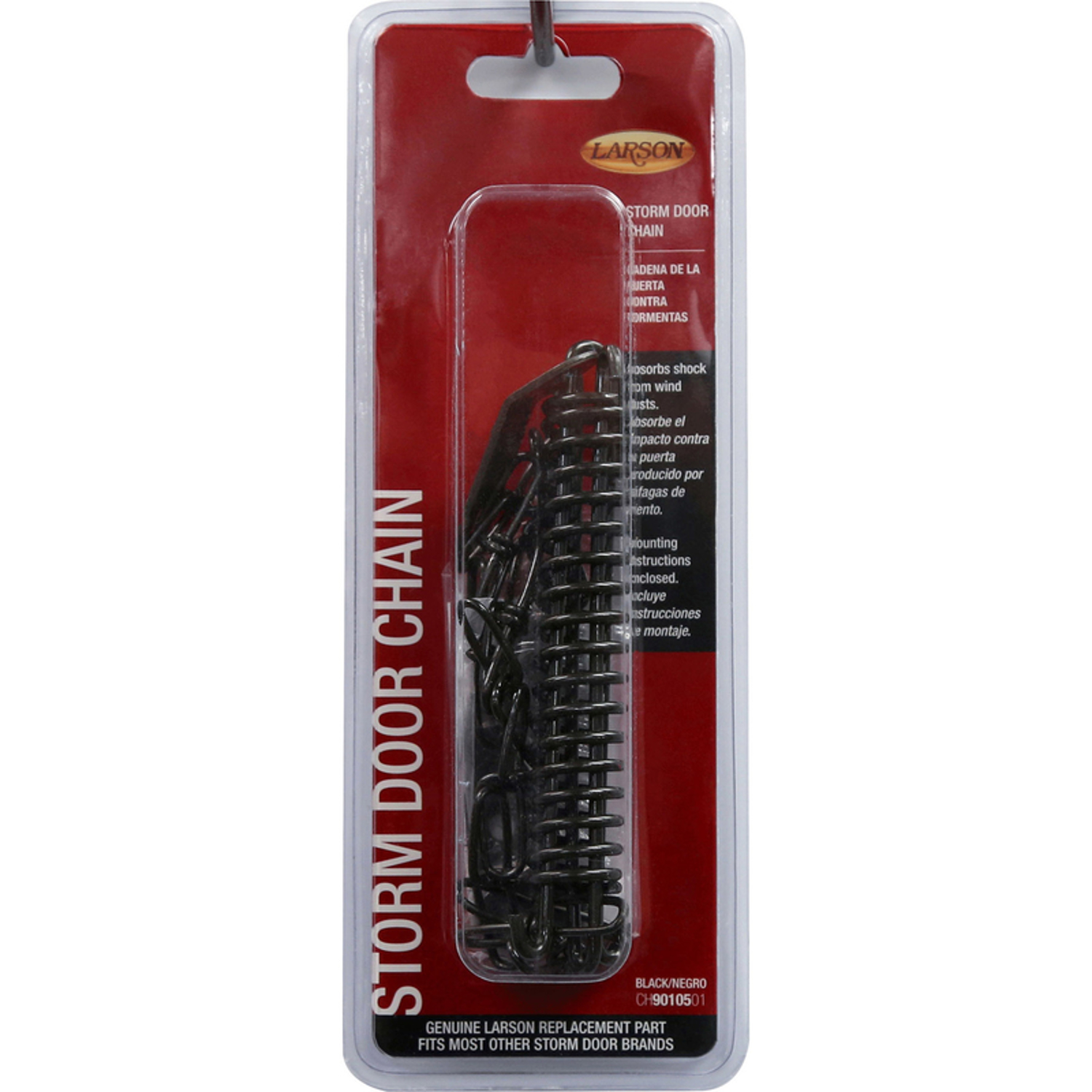 Larson 24.5 in. L Zinc-Plated Black Steel Storm Door Wind Chain 9
