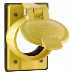 Leviton Rectangle PVC 1 gang 4.76 in. H X 3.04 in. W Receptacle Cover