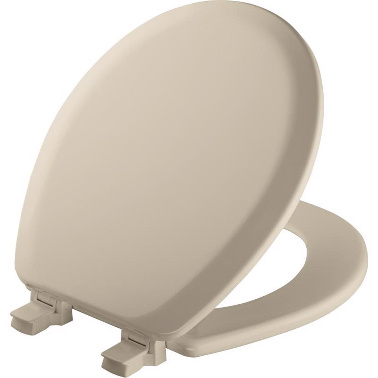 Mayfair Molded Wood Toilet Seat With Lift-Off Hinges - Round Sky Blue Design