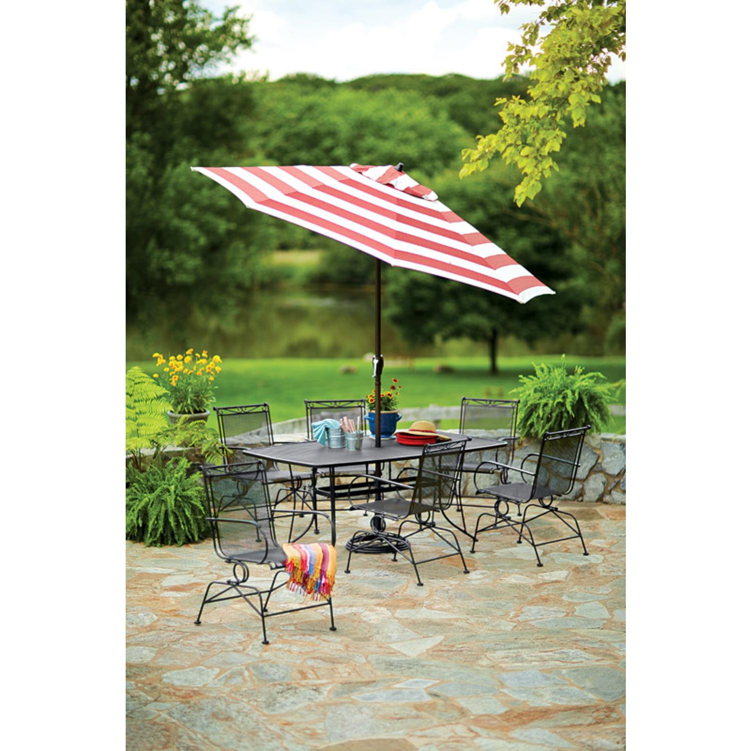 ace hardware patio table with umbrella hole HDPE Outdoor Dining Sets saving space and keeping your outdoor area neat and organized Pellebant All-weather Aluminum 21 in.