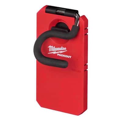 Milwaukee Packout Small Black/Red Plastic 8 in. L S-Hook 1 pk