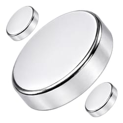 Magnet Source .118 in. L X .709 in. W Silver Super Disc Magnets 6.5 lb. pull 3 pc