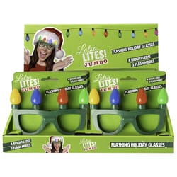 Lotsa Lites LED Multicolor Flashing glasses Light Set 5 in.