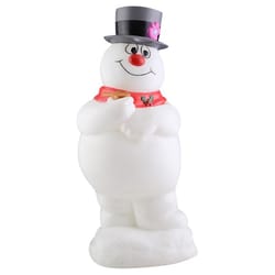 Frosty LED Multicolored Frosty the Snowman Blow Mold Table Decor 14 in.