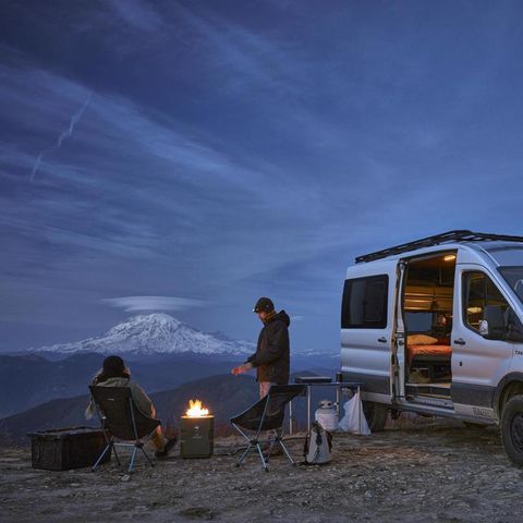 Ukiah Tailgater X 15.75 in. W Steel Outdoor Square Propane Fire