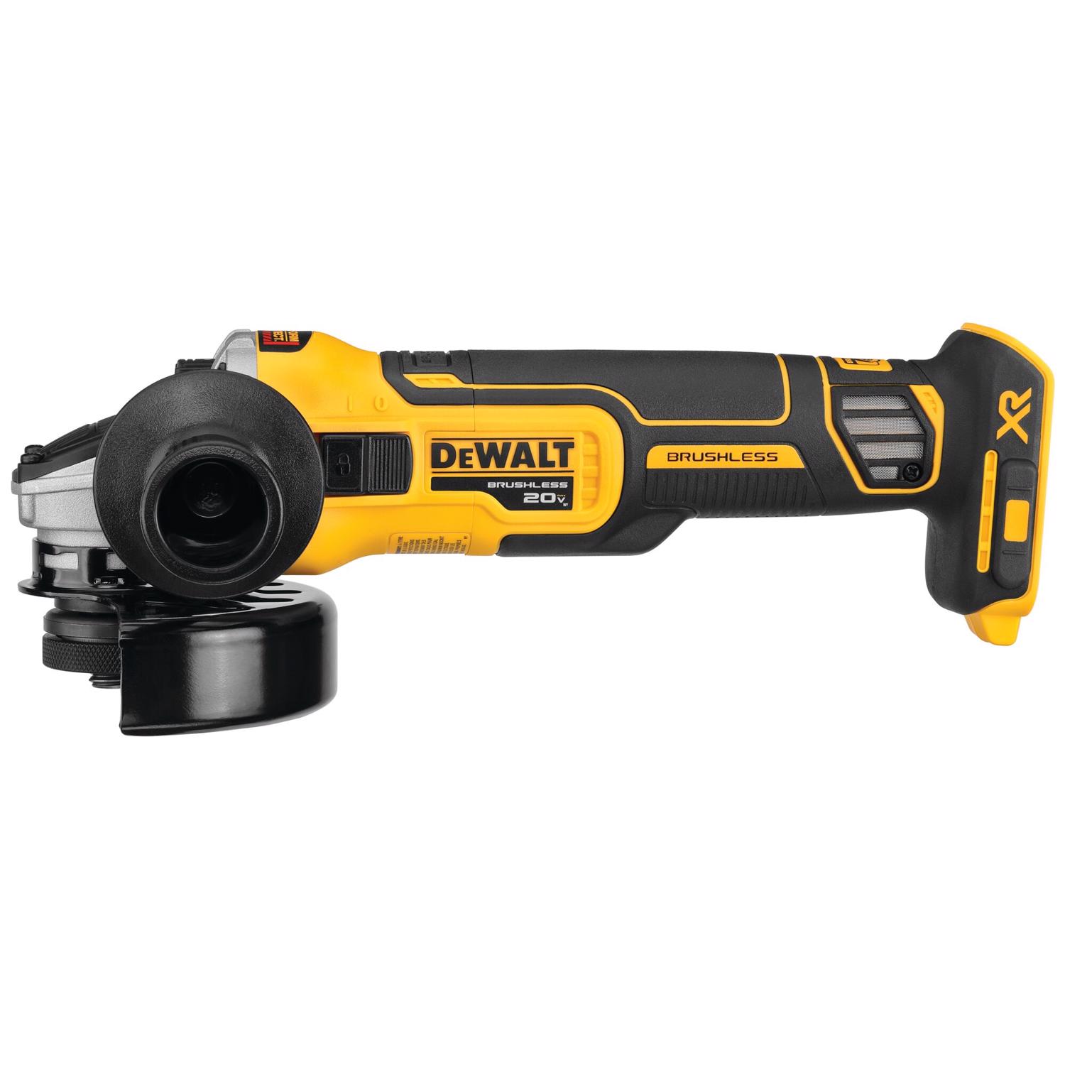 DEWALT 20V MAX XR 4.5in Angle Grinder with Kickback Brake (Bare Tool) - DCG405B