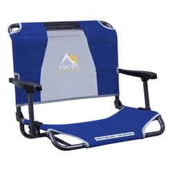 GCI Outdoor Big Comfort Royal Blue Hard Arm Stadium Chair