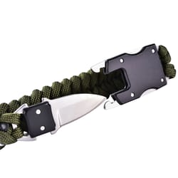 Mad Man Mens Paracord Round Green Survival Bracelet