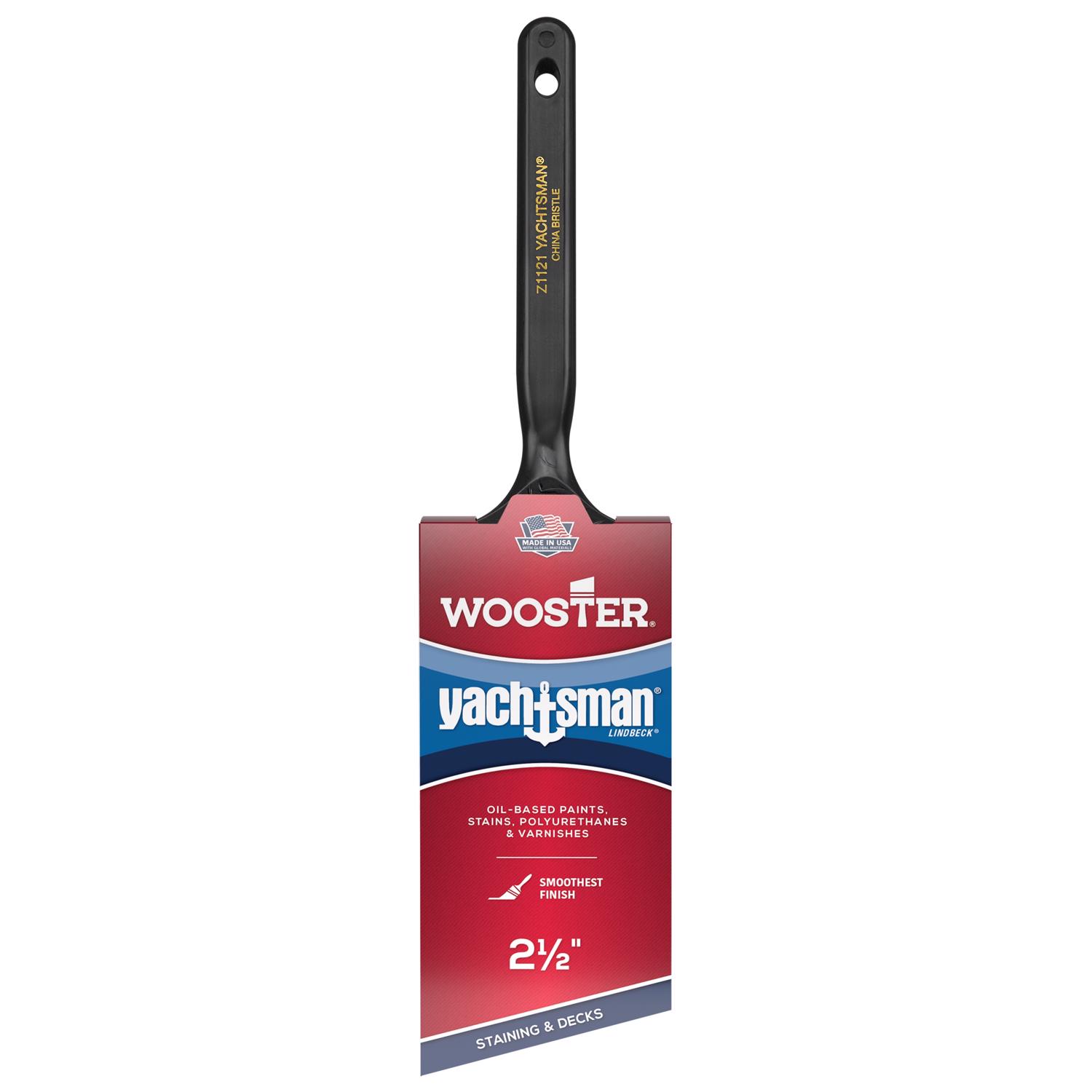 2-1/2" Angle Sash Soft, White China Bristle, Paint Brush, Plastic Handle