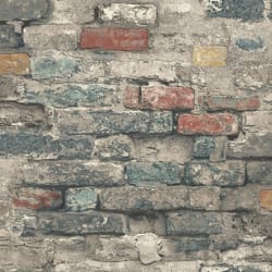 RoomMates 20.5 in. W X 16.5 in. L Brick Alley Peel and Stick Wallpaper