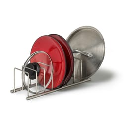 Spectrum Euro 4.25 in. H X 4.5 in. W X 13.5 in. L Satin Nickel Silver Kitchen Organizer