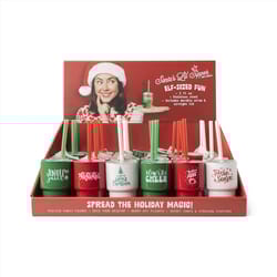Santa's Lil Sippers Drinking Glass 1 pk