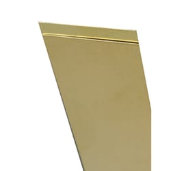 K&S 0.032 in. X 1 in. W X 36 in. L Brass Metal Strip