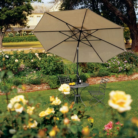 akz patio umbrellas PLUS 11' Octagonal Aluminum Cantilever Umbrella clf-9d0c09-d10500-Red Color:Multi tilts left to right 13ft Patio Umbrella