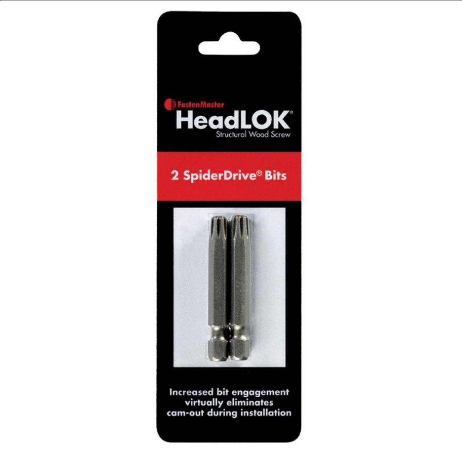 FastenMaster HeadLok Spider 2 in. L Driver Bit Steel 2 pc Mfr