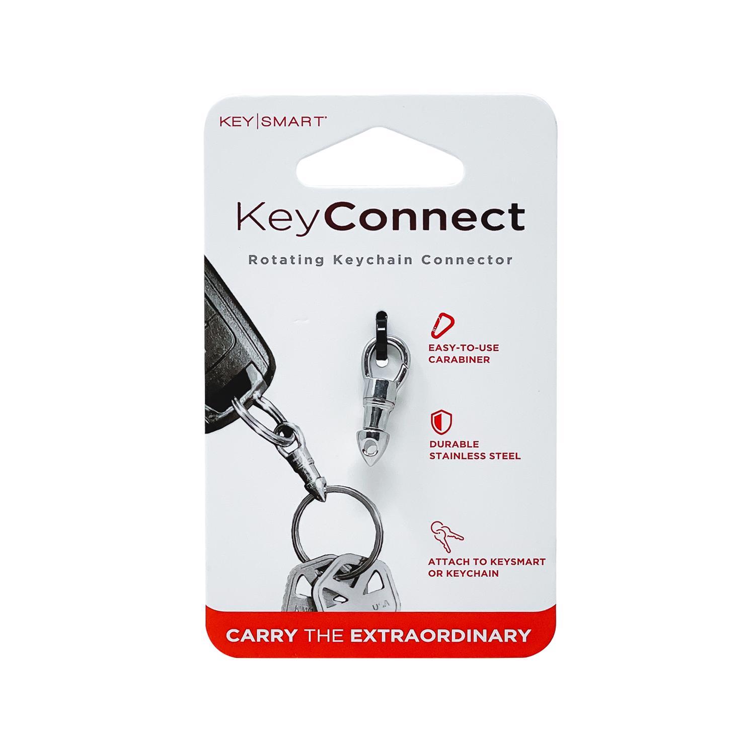 KeySmart KeyConnect Stainless Steel Silver Swivel Key Ring Mfr