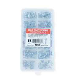 Adamax Assorted Steel Wall Plate Screws Set 1 pk