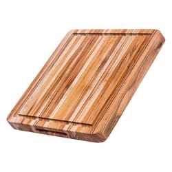 TeakHaus 16 in. L X 12 in. W X 2 in. Teak Wood Carving Board
