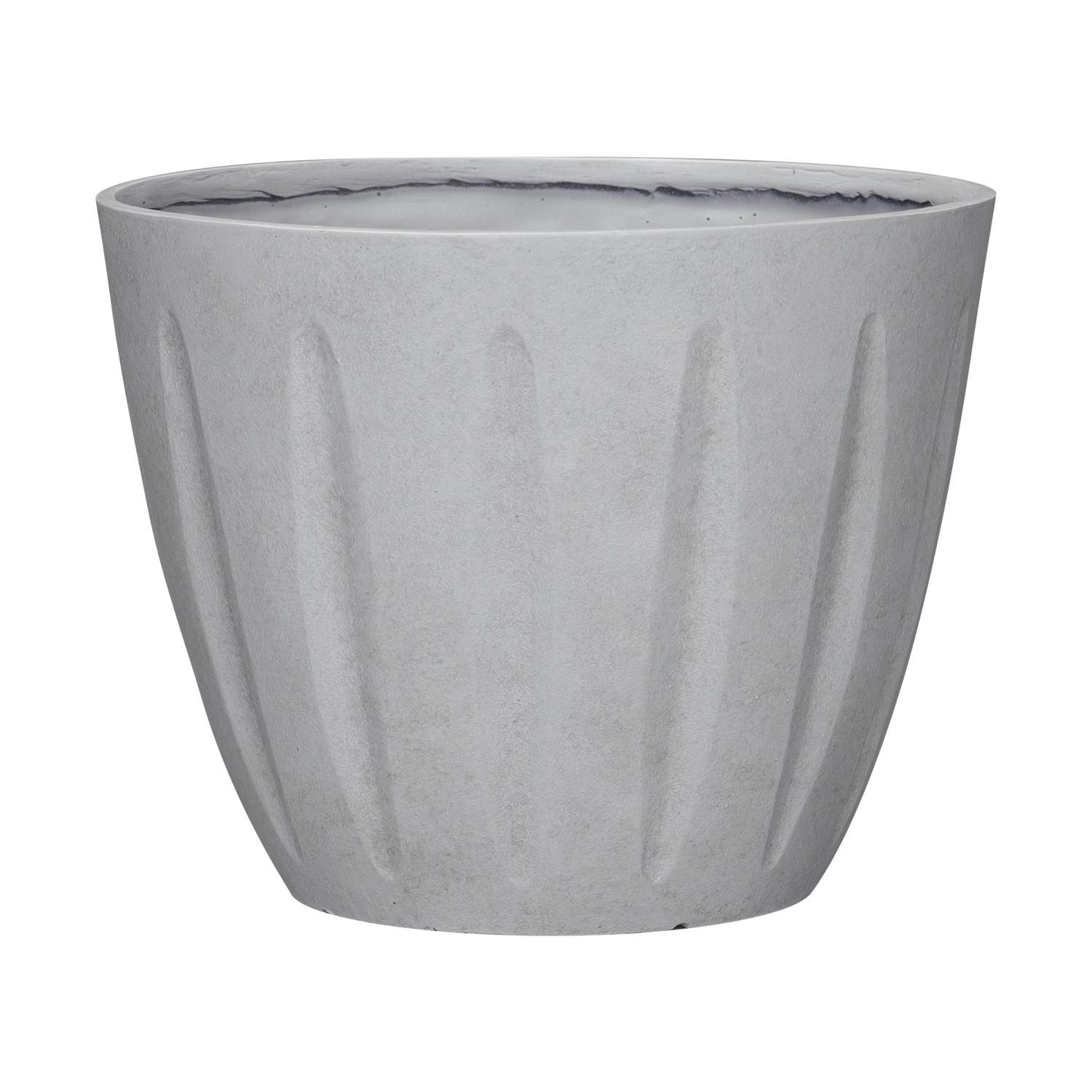L&G 10 in. H X 12 in. D Polyresin Spritzer Planter Stone