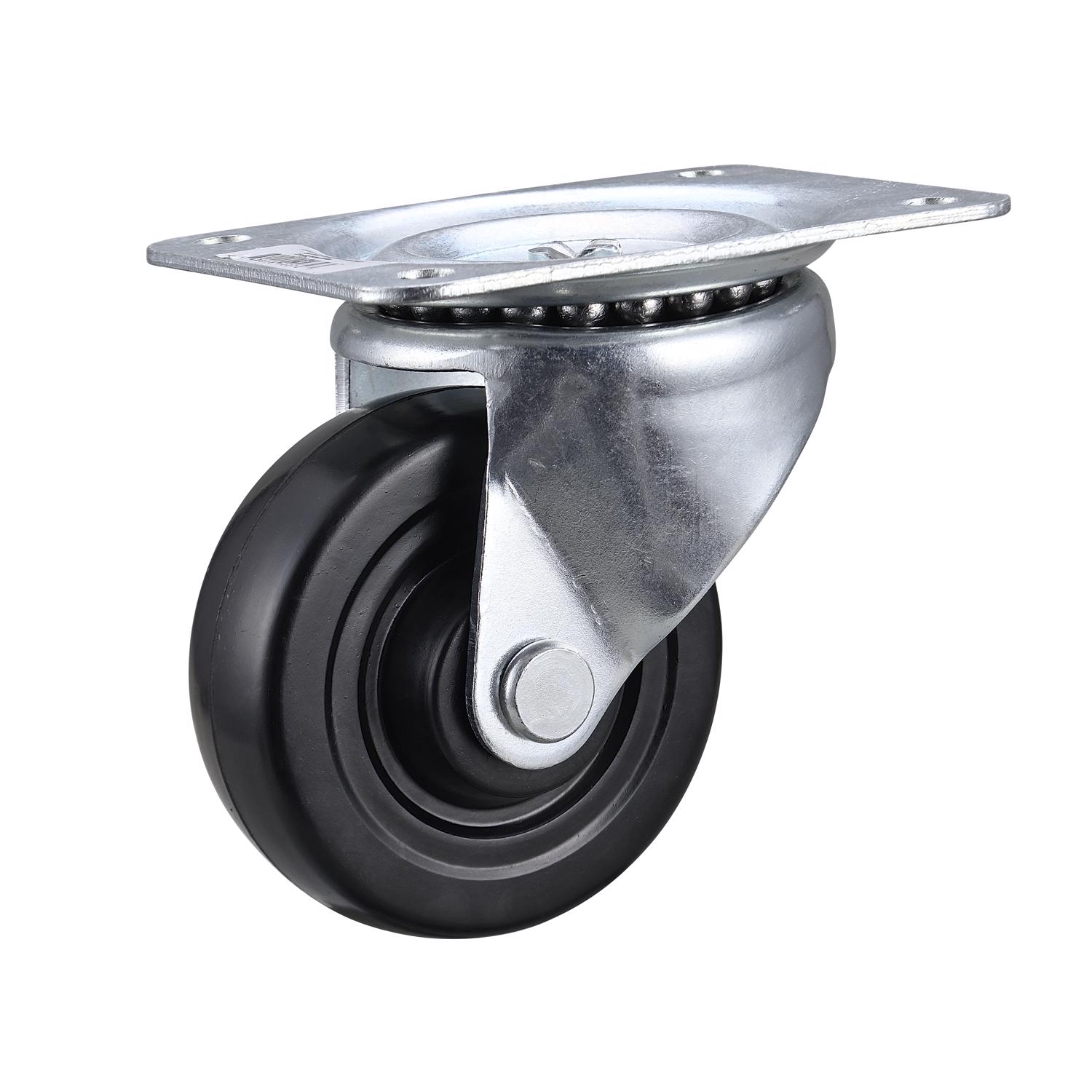 Projex 4 in. D Swivel Soft Rubber Caster with Swivel Plate 200 lb