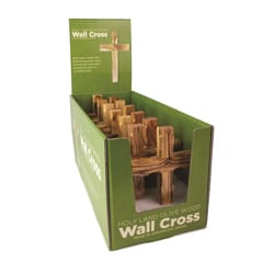 Logos Trading Post 6 in. H X 4 in. L Olive Wood Wall Cross