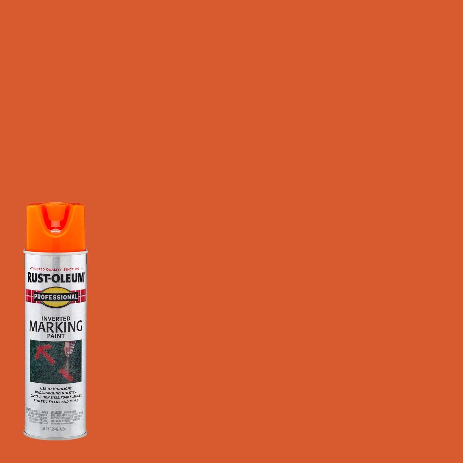 Rust-Oleum Professional Fluorescent Orange Inverted Marking Paint