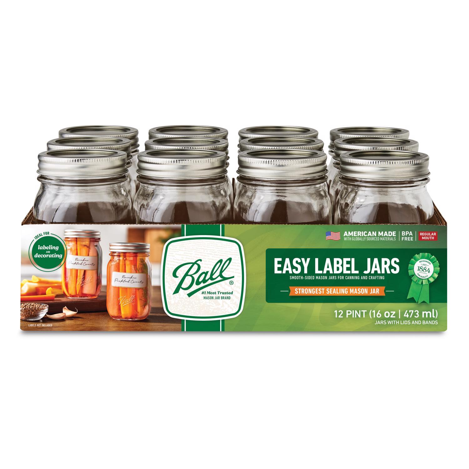 Ball Regular Mouth Mason Jar 32 oz 12 pk Mfr# 2223166 - Ace Hardware
